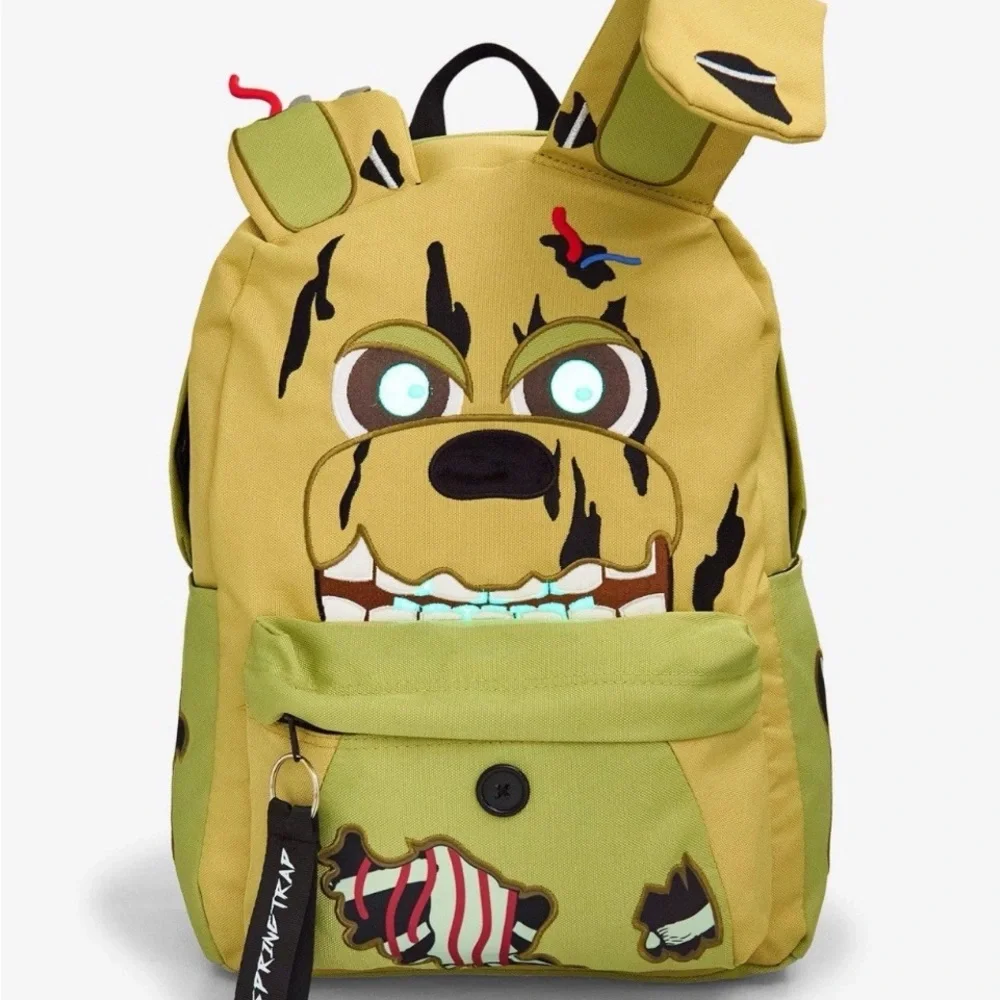 Five Nights At Freddy's FNAF Springtrap Glow-In-The-Dark Figural Backpack NEW